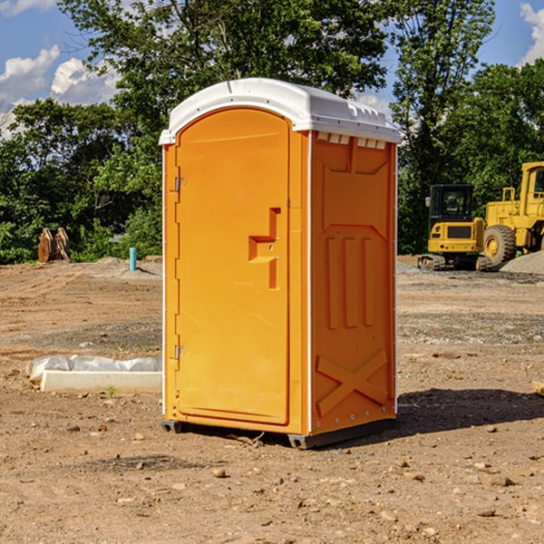 how often are the porta potties cleaned and serviced during a rental period in Seven Valleys